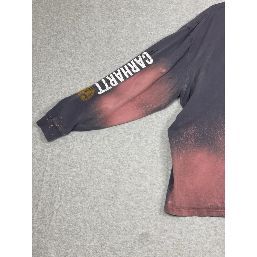 Carhartt Custom Bleached Long Sleeve T-Shirt Tie Dye Reworked Grunge Mens XL - Picture 10 of 16